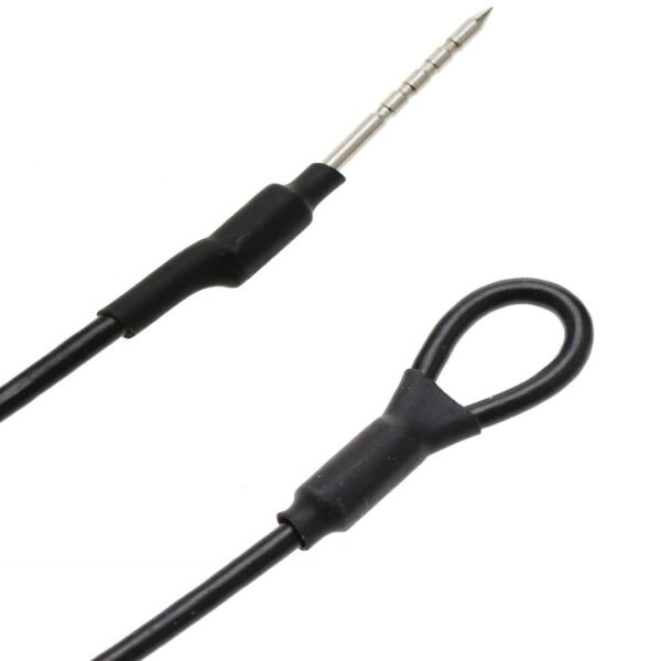 LAZOS DE ACERO X100U. COLOR NEGRO C/PIN Y OJAL